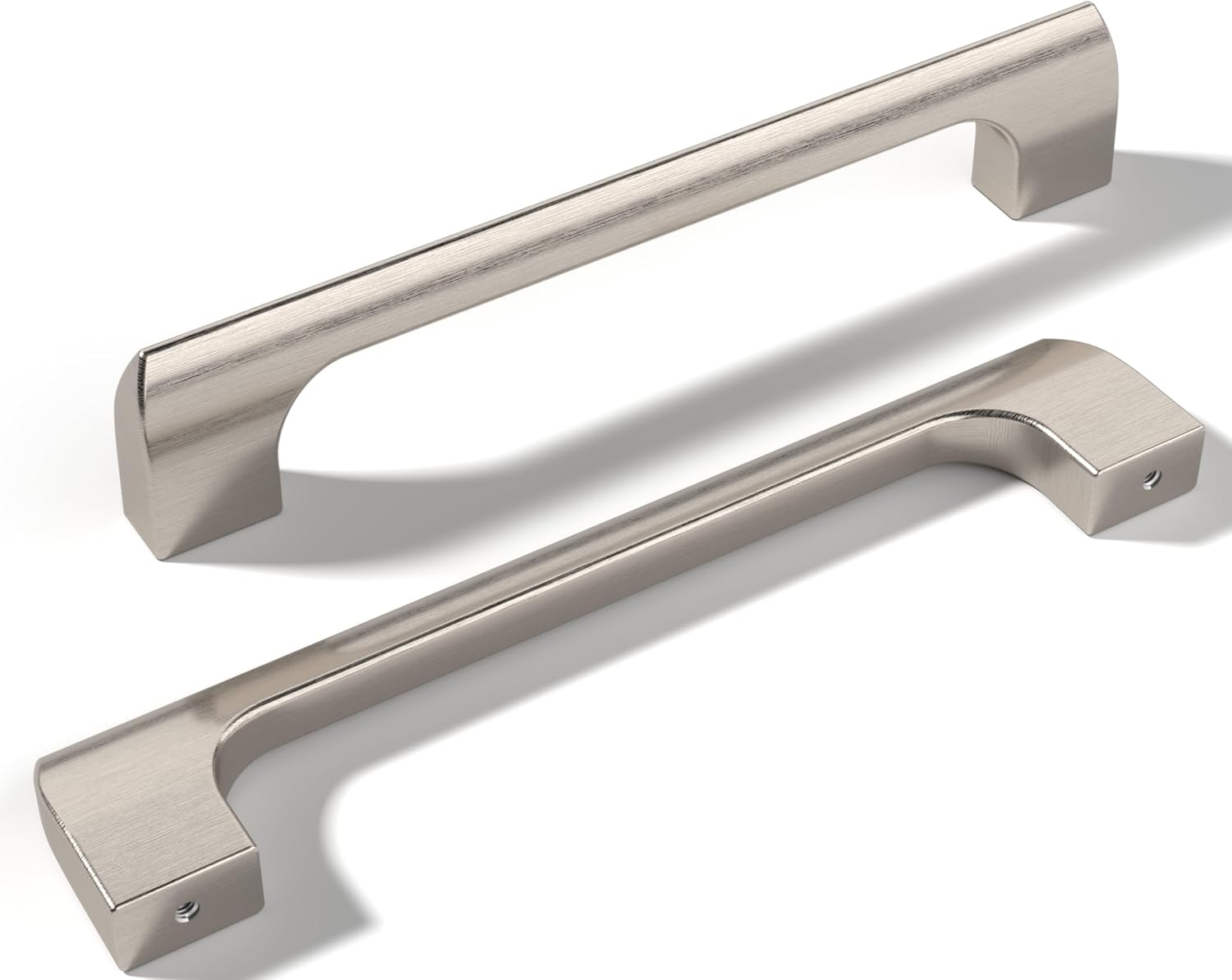 | 15 Pack Brushed Nickel 5 Inch Hole Center | Solid Metal Cabinet Handles Bathroom Home Decor Drawer Pulls | Stainless Metal Kitchen Cabinet Handles | Etna Collection