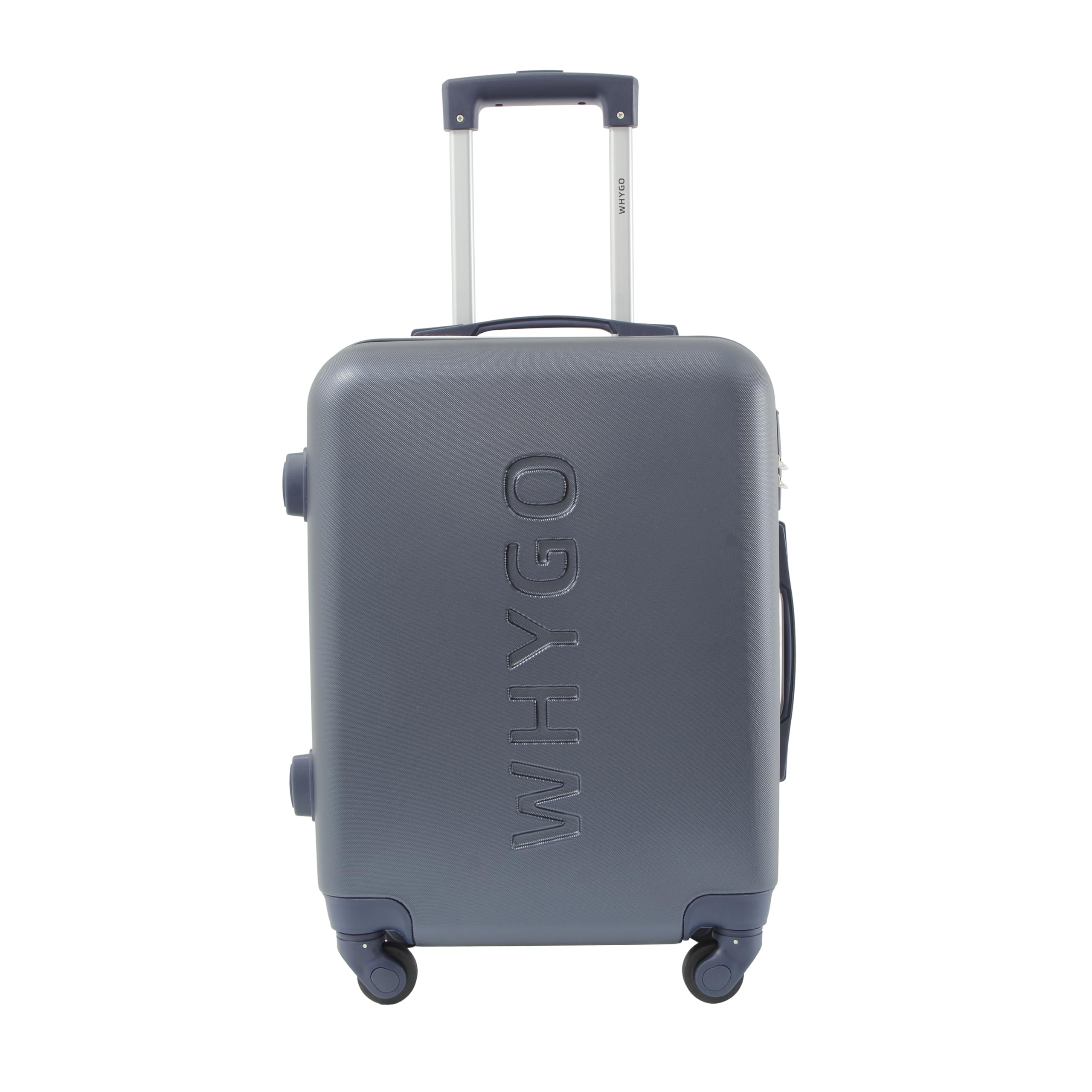 WHYGO - Trolley Bagaglio a Mano 55x40x20 con Ruote 360º - Rigido, Antiurto e Antigraffio - Capienza 44 Litri, Compatibile con Ryanair ed EasyJet - NAVY