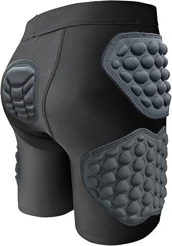 Topeter Youth Slider Shorts - Boys & Girls Protective Hip & Butt Padded Short Pants