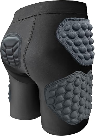 Topeter Youth Slider Shorts - Boys &amp; Girls Protective Hip &amp; Butt Padded Short Pants