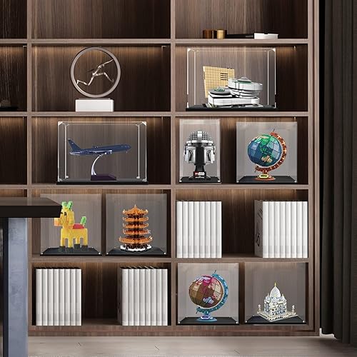 Miniatura 9 de Vitrina de acrílico para coleccionables, caja de exhibición de acrílico transparente para Lego, funda de vidrio alternativo para figuras de