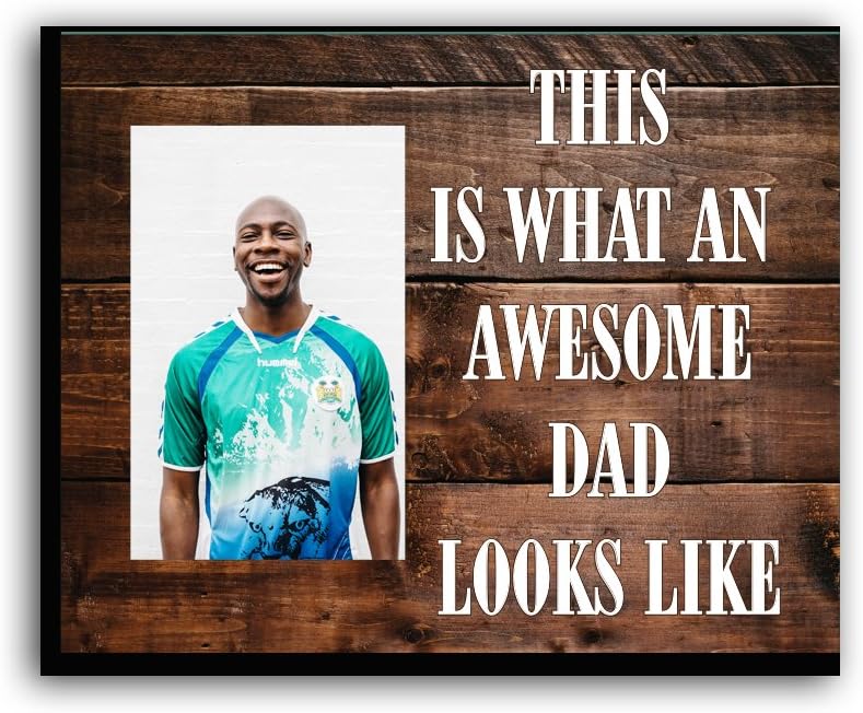 VictoryStore, This is What an Awesome Dad Looks Like Picture Frame Gift for DAD - Happy Father's Day Picture Frame - Holds 4 inches x 6 inches Photo - Great, Dad Birthday Gift, Father