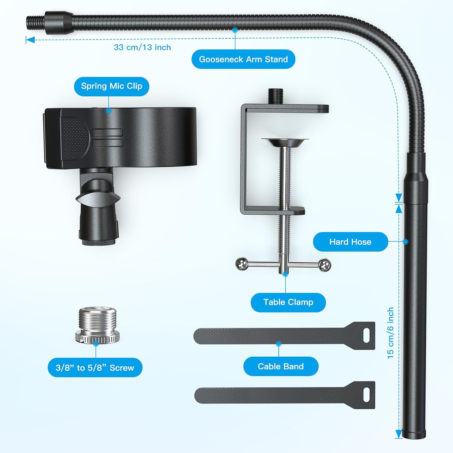 ZealSound Microphone Stand hy20 and ht35 Bundle