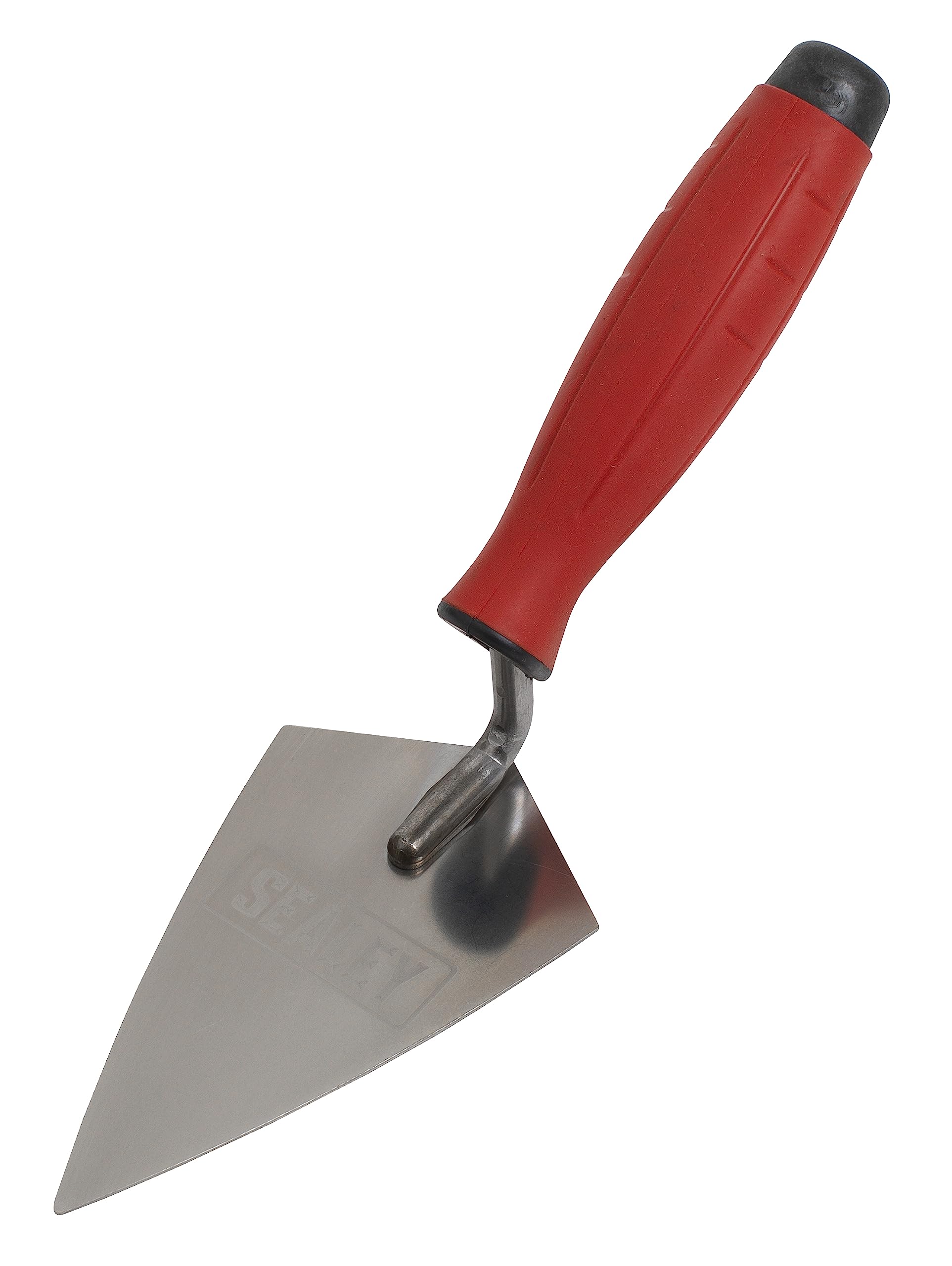 Sealey Stainless Steel Sharp Pointing Trowel - Rubber Handle 140mm - T1222, Silver - Image 2