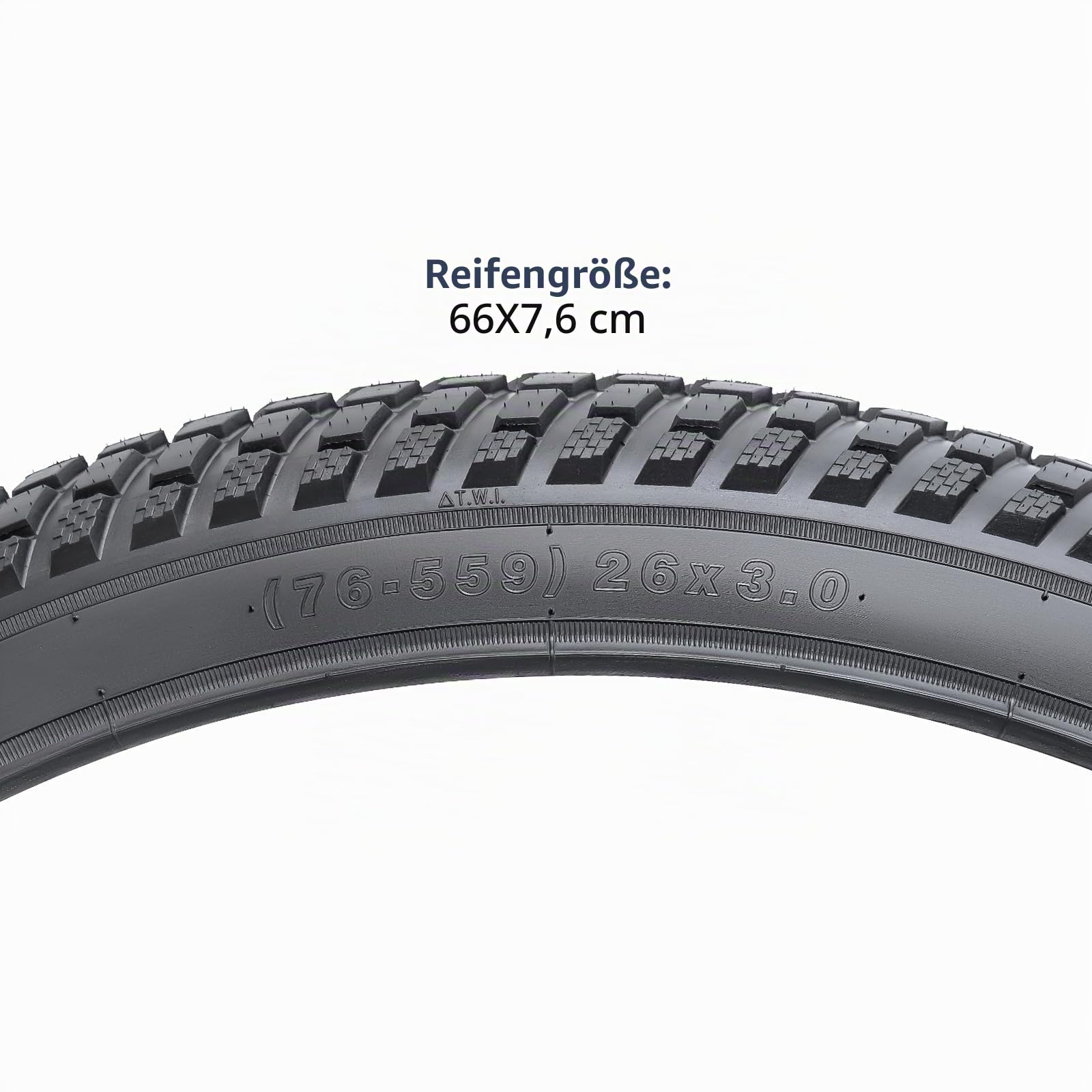 YunSCM 2PCS Fat E-Bike Faltbarer 26 Zoll Reifen 26x3.0 Mantel 76-559 Ventil kompatibel Elektrofahrräder, Rennräder 26 x 3 Fahrräderreifen