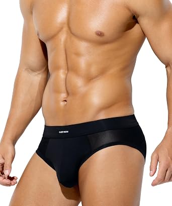 Men's Underwear Briefs Mesh Sexy Underwear Ice Silk Underpants