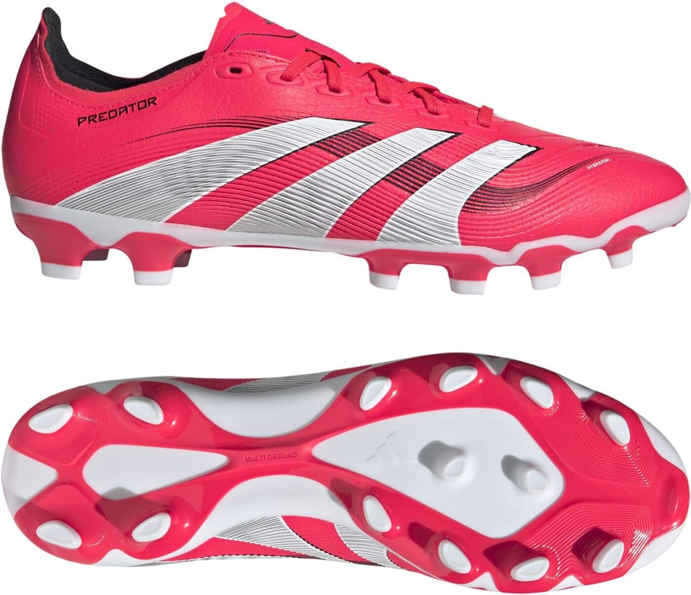 adidas Unisex Predator League Multi Ground Football Boat Football Boots, Lucid Red Ftwr White Core Black, 10