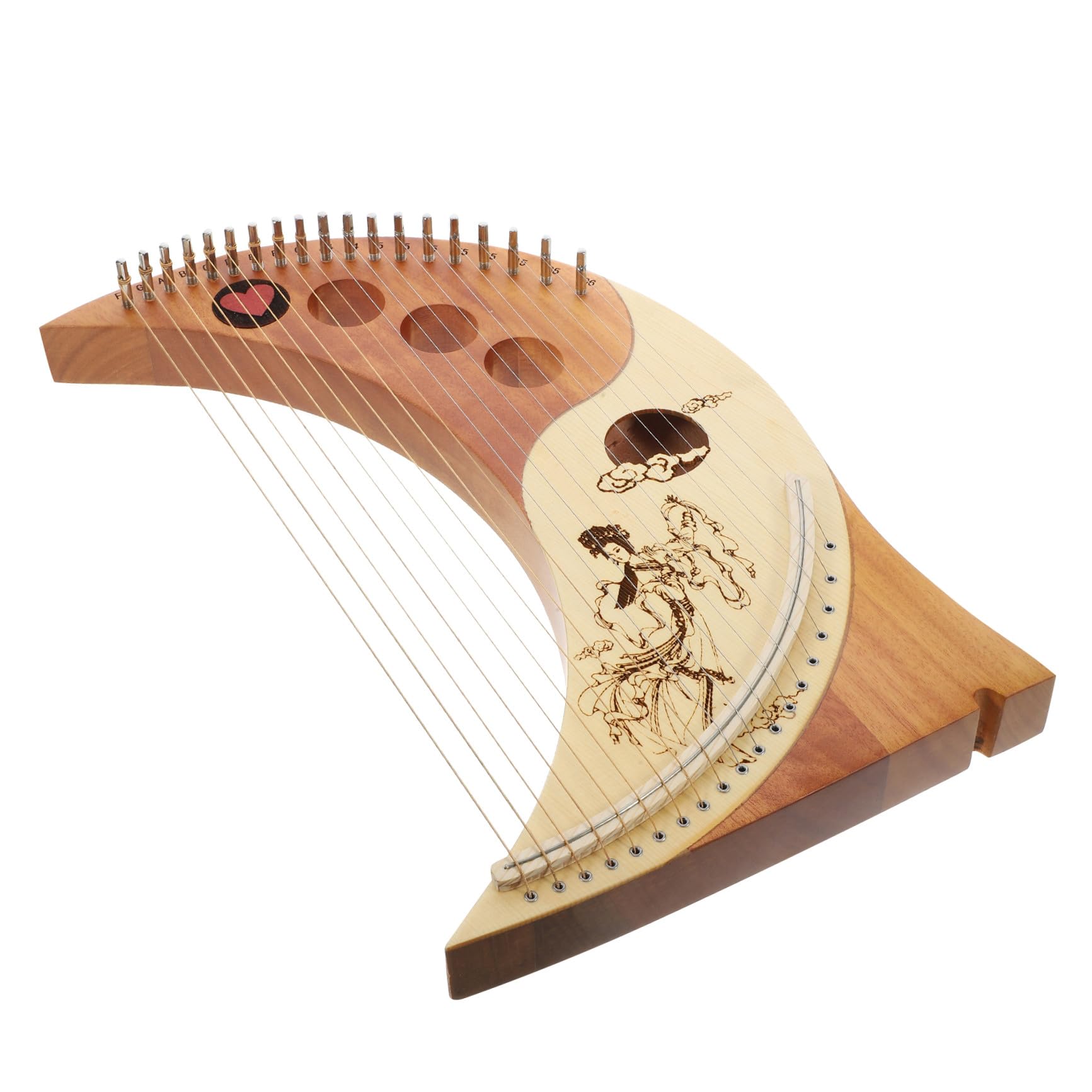 SUPVOX Lyra Strumento Musicale 19 Corde in Legno di Cedro Leggero e Portatile Superficie Liscia e Suoni Melodiosi per Ragazzo Ragazza e Principianti Colore Casuale