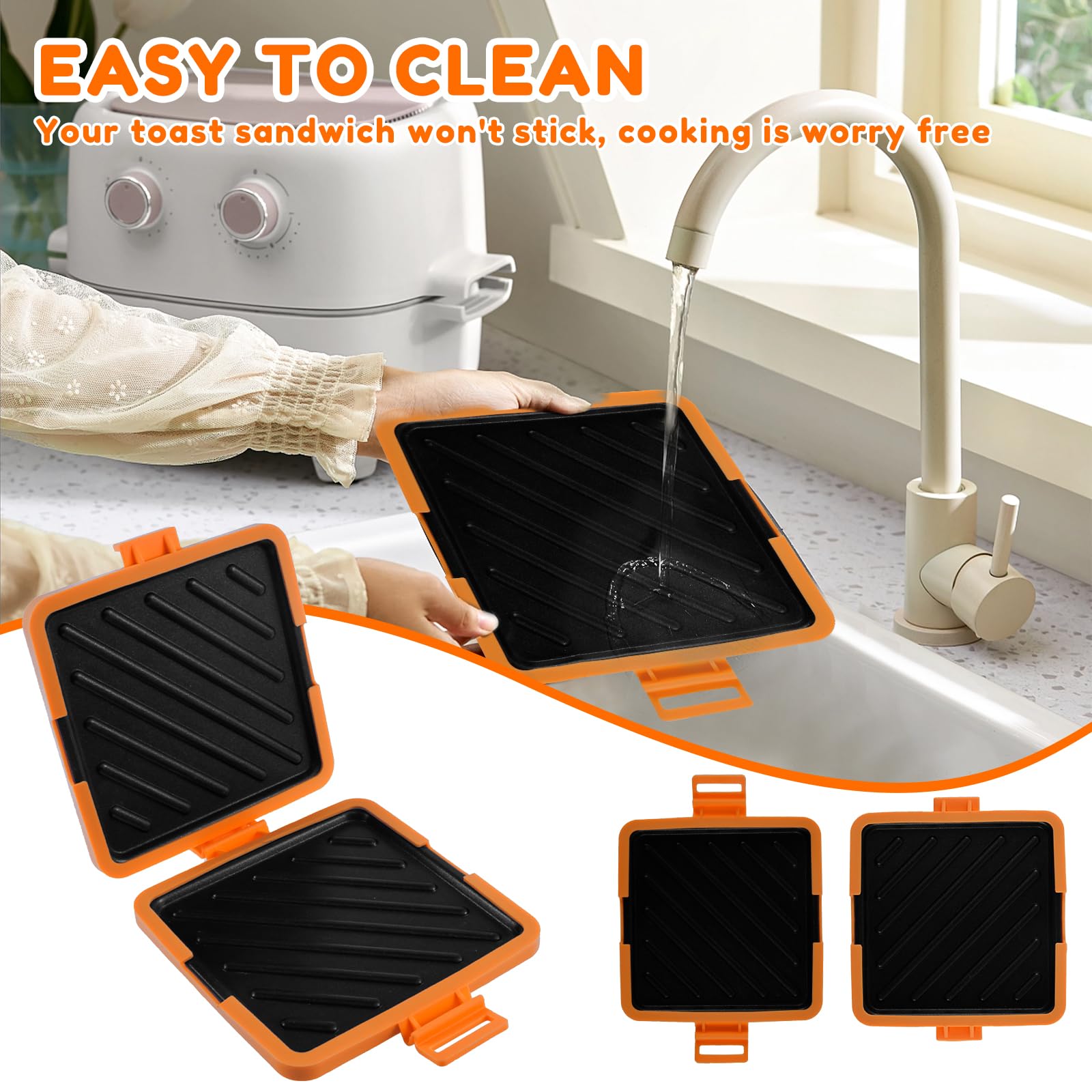 Microwave Toastie Maker And Sandwich Maker, Silicone Microwaveable Cookware, Heatwave Technology, Dishwasher Safe - Image 6