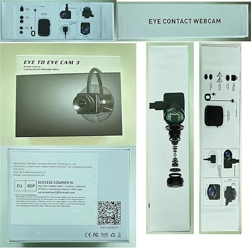 Miniatura 2 de Cámara web Eye to Cam 3, cámara web de nivel de contacto ocular de 1080P de pantalla central, crea una conexión positiva en cada llamadaconferencia