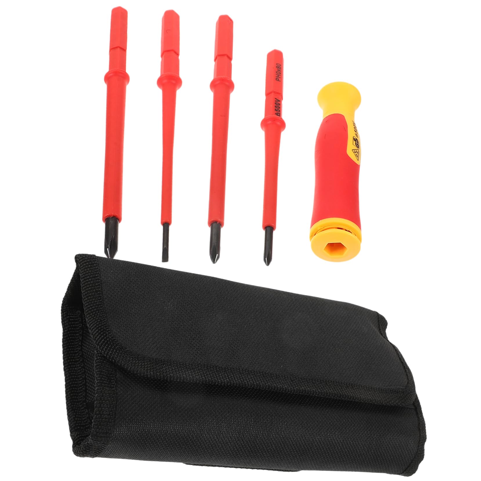 VILLCASE 5 Set Cacciaviti Isolati per Elettricista con Valigetta Organizzatrice Kit Completo per Riparazioni Elettriche e Manutenzione per Officina e Uso