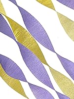 Vista 3 de K-Kraft Serpentinas de papel crepé morado fabricadas en Estados Unidos (violeta francés + dorado metálico)