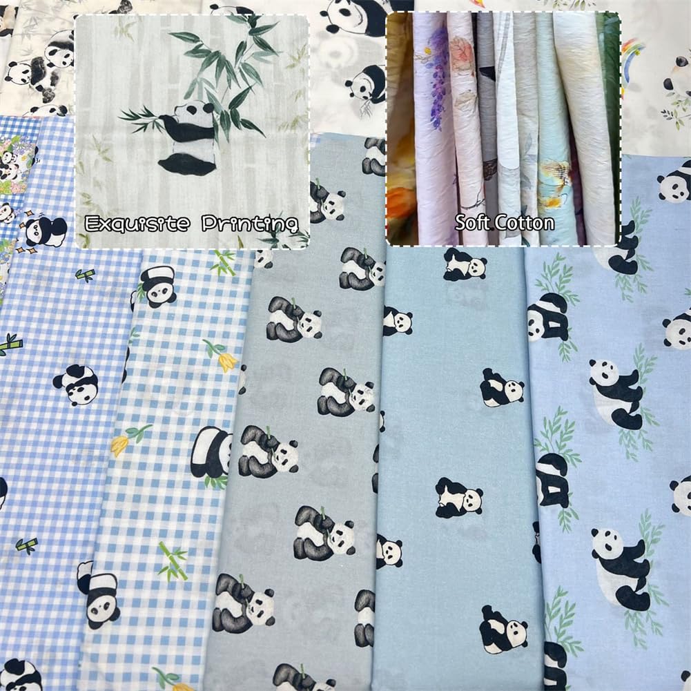 Odot 10 Mètre Tissu à Couture Patchwork DIY Fait à la Main en Quilting Designs Différents Loisir Créatifs Tissu à Coudre Paquet de Vêtements Sewing Artisanat (E,57 pouces de large)