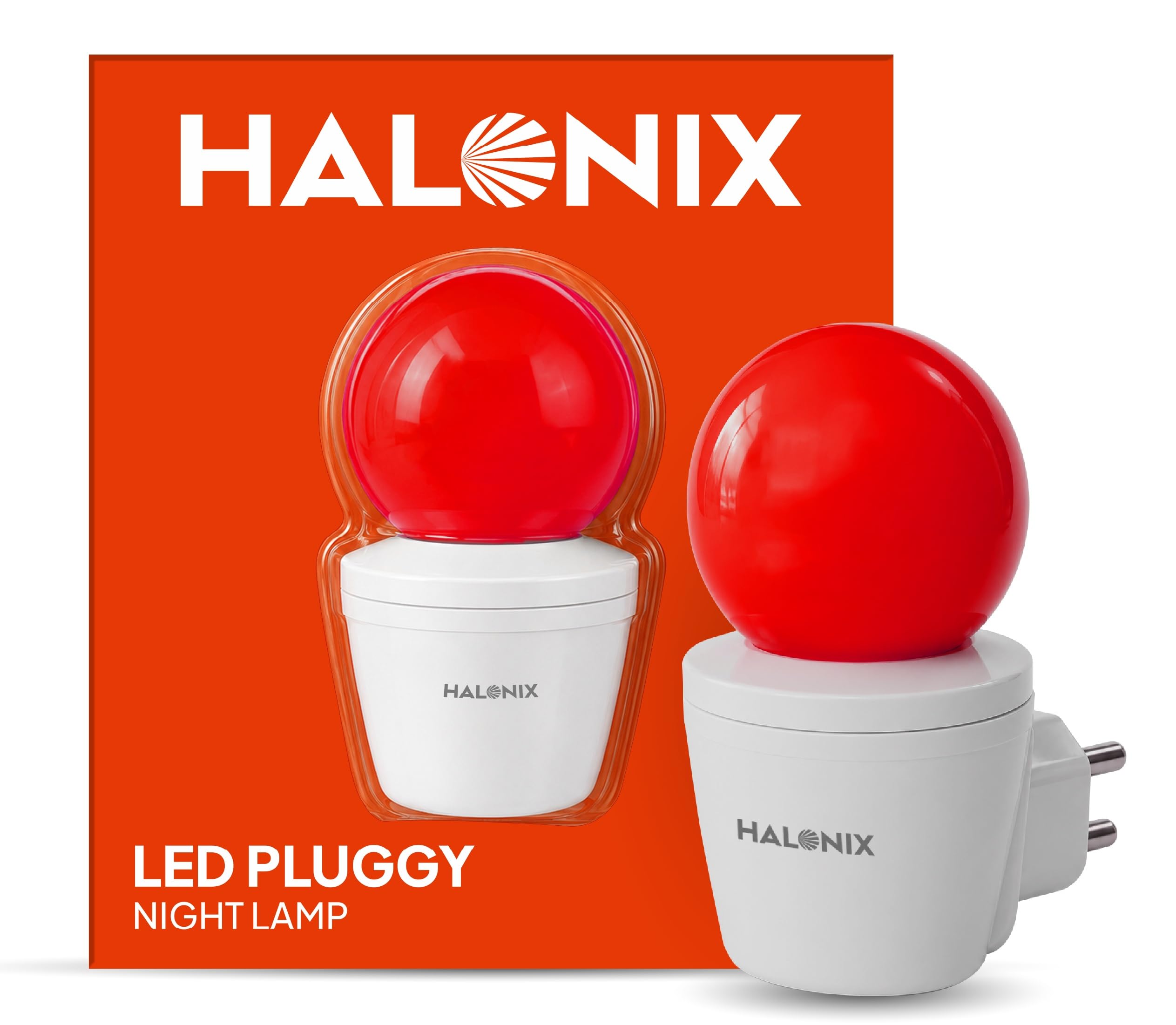 Halonix Red LED Night Lamp - Plug & Play -1