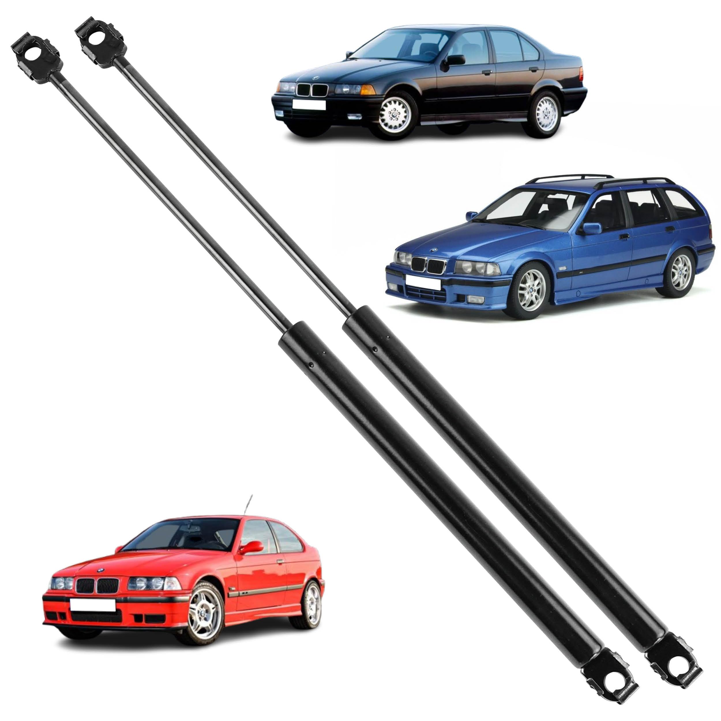 2 verins de capot compatibles pour BMW E36 Compact, Berline et Break (Serie 3) (1990-2000) Vérin ouverture de capot | 51231960852, 1960852