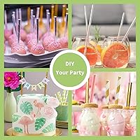 Vista 4 de Pajitas de papel plateado metálico, paquete de 100 pajitas de papel biodegradables extra duraderas para pasteles en cumpleaños, aniversario