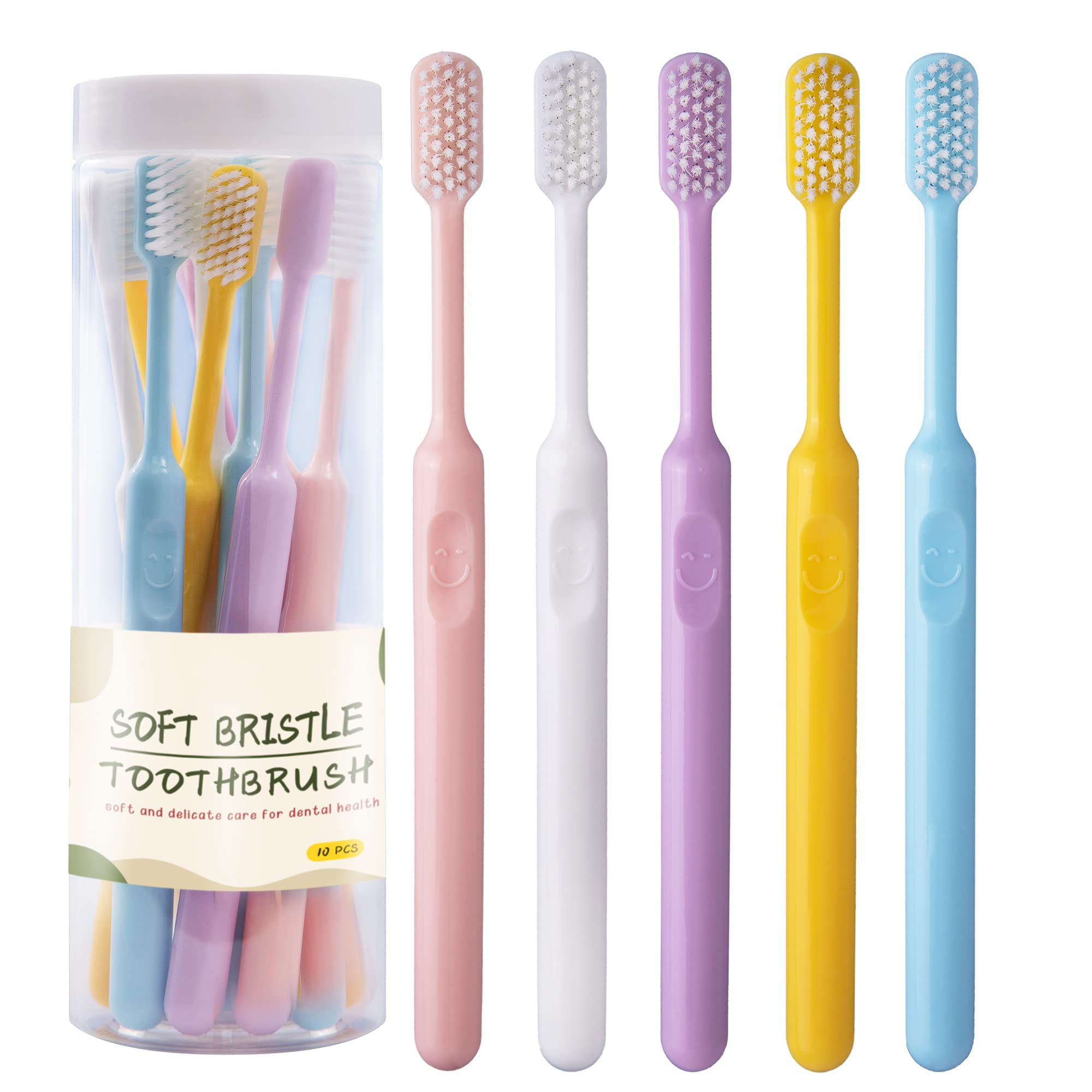 Sponsored Ad – MAKINGTEC 10 pcs Soft Toothbrushes in Eco-Friendly Packaging Adults Travel Soft Manual Toothbrushes Medium Extra Clean Toothbrush for Sensitive Teeth Pregnant Women Elderly Kids Seniors