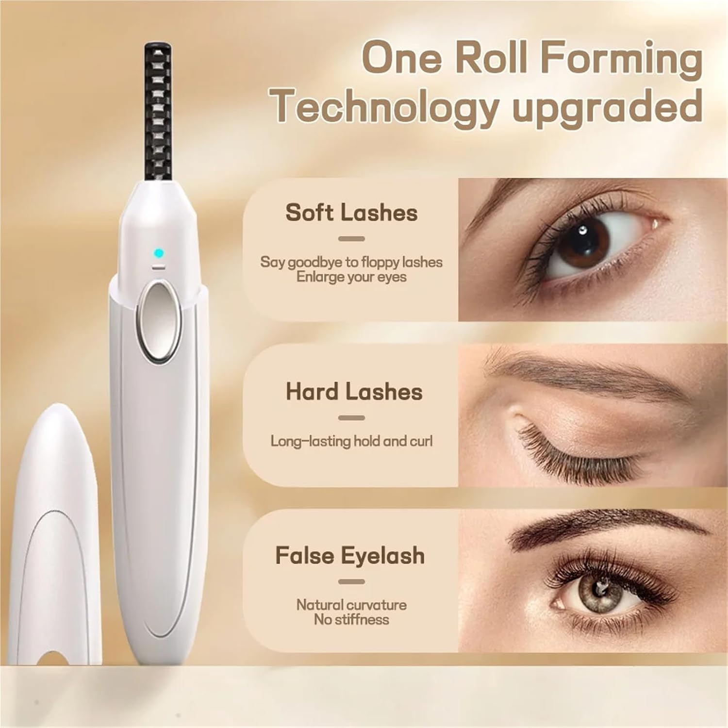 Portable Electric Heated Eyelash Curler Pen for Effortless Curls and Separation Travel & Everyday Makeup Essential