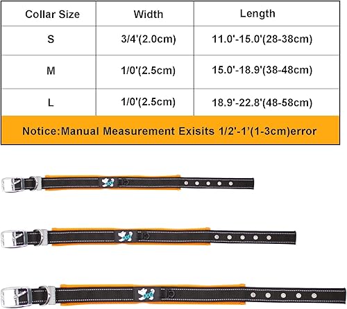 Miniatura 4 de Collar de nailon para perro, suave, acolchado, transpirable, reflectante, ajustable, táctico, impermeable, con hebilla de metal duradera para perros