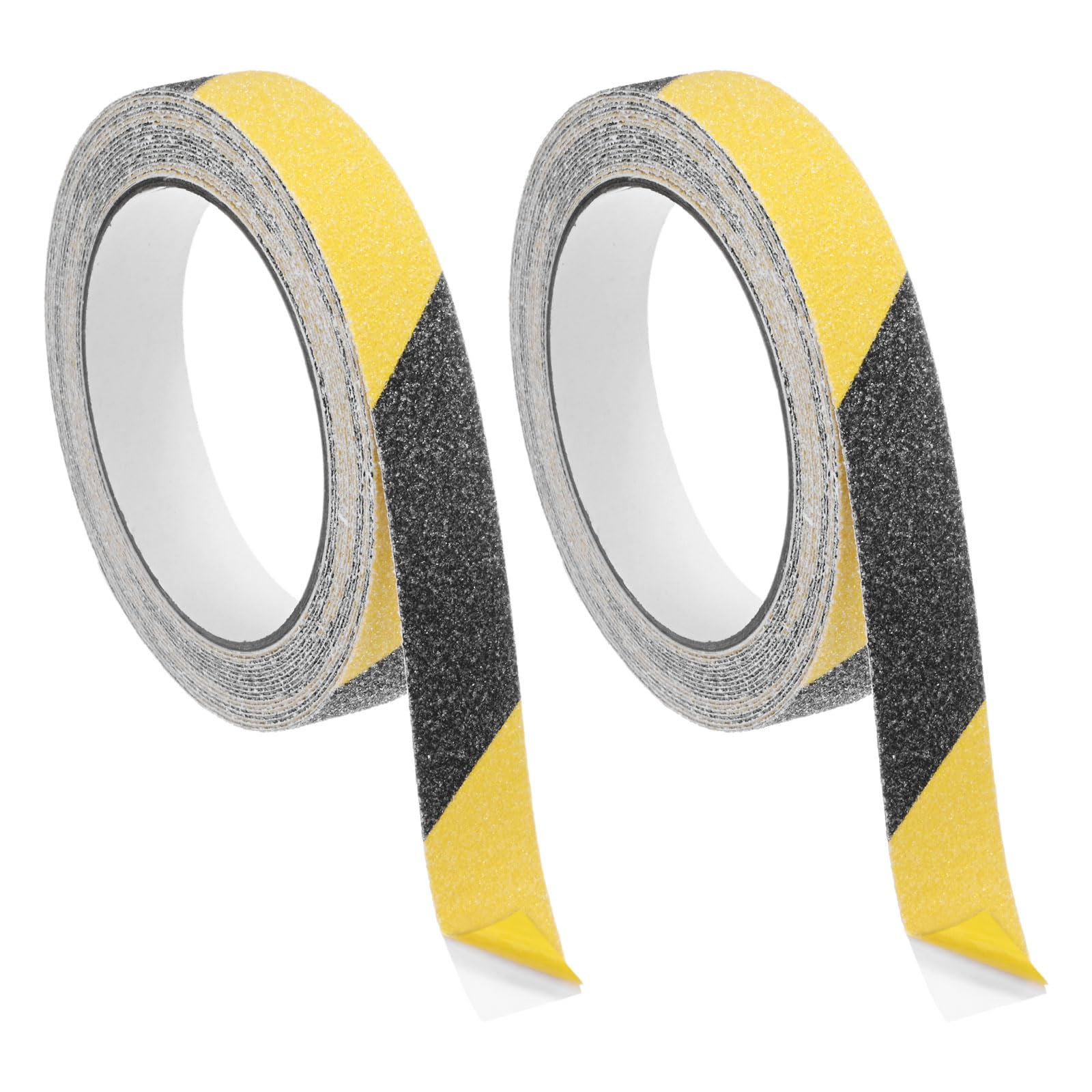 M METERXITY 2-Pack Grip Tape, 0.8Inch x 16.4ft/20mm x 5m Anti Slip Traction Tape for Stair Steps/Indoor/Outdoor, Non Skid Adhesive Stair Tread Tape [Black/Yellow]