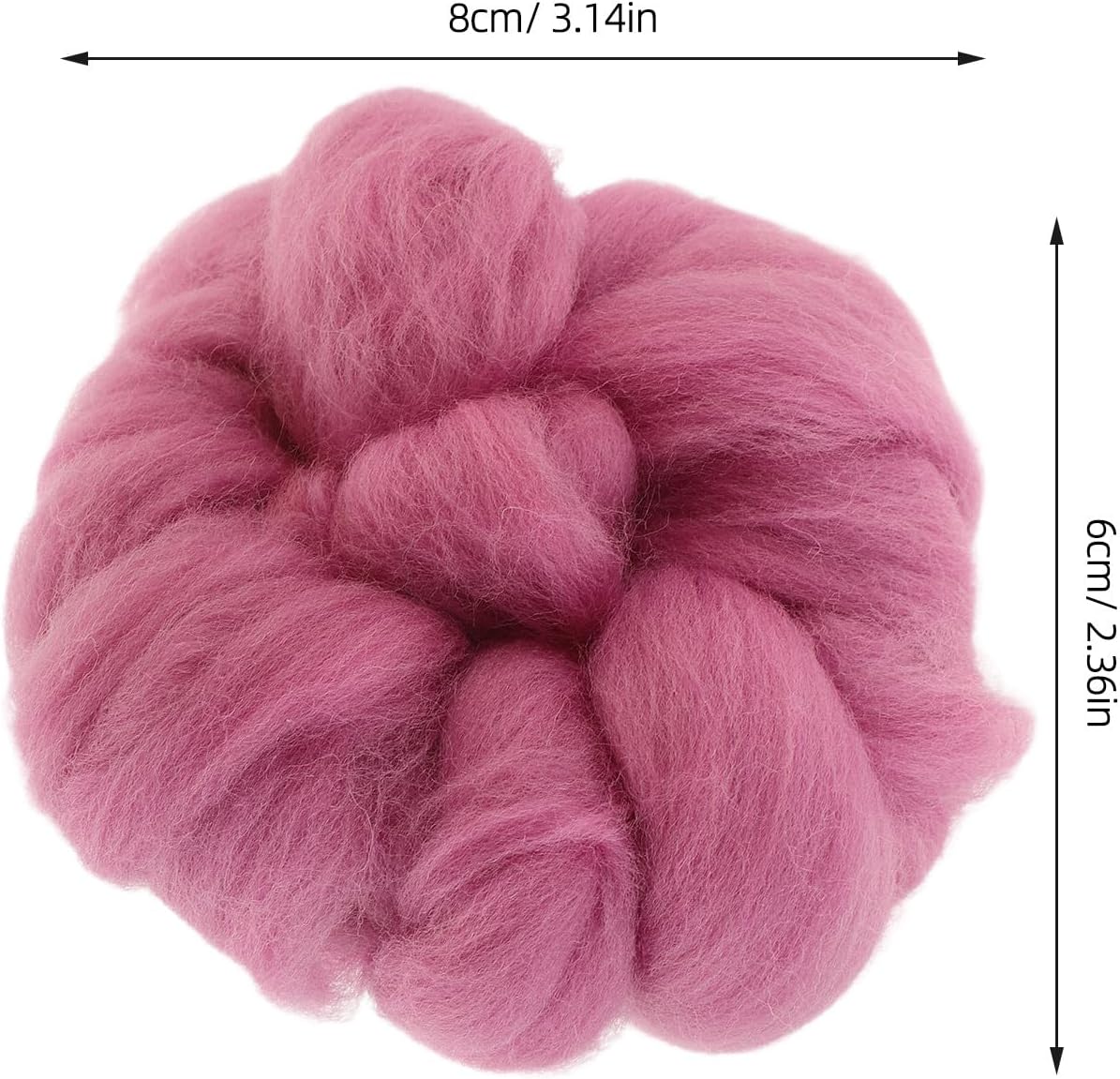 Operitacx 10pcs Felting Wool Roving - Needle Felting Material - Hand Spinning Supplies Wool Roving for DIY Arts & Craft Repairs Activity