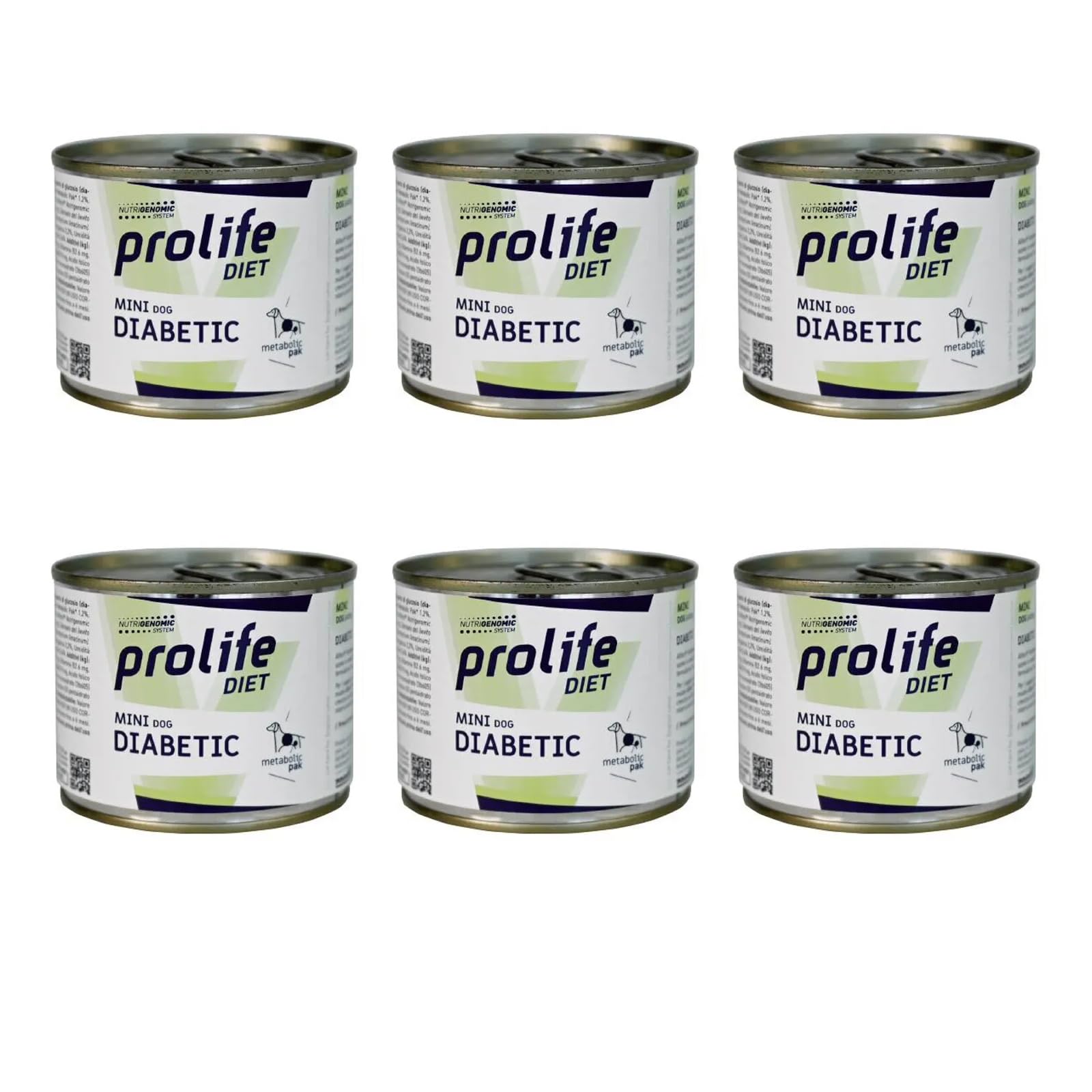 Prolife - Latas húmedas para perros con diabetes mellitus y diabéticos pequeños, 200 g, paquete ahorro de 6 x 200 g