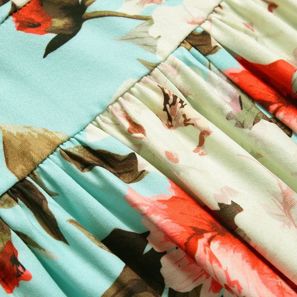 Verstellbarer Ersatz-Schultergurt, Handtaschenträger, Kleider, Strandkleid for Teenager-Mädchen, Damen-Strand, rückenfrei, V-Ausschnitt, Spaghettiträger, Maxikleid, Sommerkleider (Farbe: Grün, Größe: