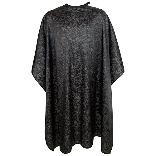 Pelocapa Capa de peluquería para hombre capa de corte de pelo con broches capa de corte profesional de salón delantal grande impermeable para