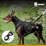 Short Dog Lead with Padded Handle,OneTigris Durable Nylon Traffic Lead Training Walking Leash for Medium Large Dog(Black, 12IN)