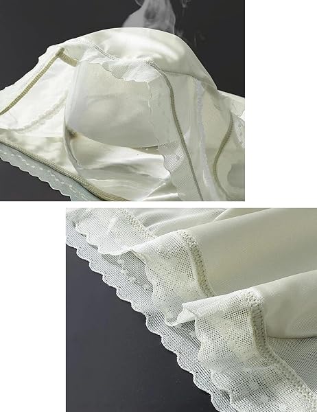 [conghuan] 男性が履ける女性用ショーツ シームレス シルクのような おとこの娘用下着 メンズ ブリーフ ひんやり 女装 パンツ パンティー 美尻 偽娘 ゲイ ナイトクラブ デート 日常用 - 5