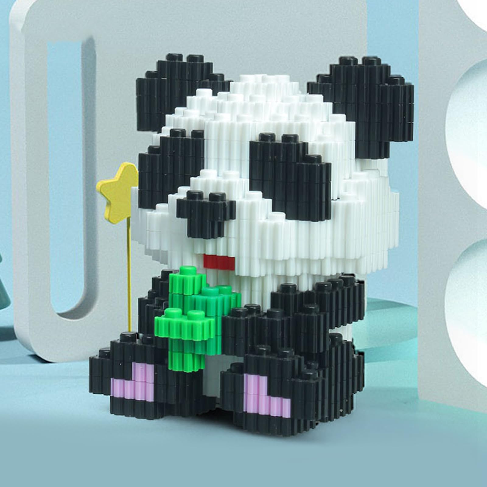 Larcele Micro Building Blocks Animal Set, DIY Mini 3D Building Toy Bricks,330 Dots KLJM-10 (Panda 5391) - Image 4