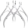 Mudder 3 Pack Black Cuticle Trimmer Nippers Cutter Tool Stainless Steel Nail Cuticle Scissors Remover with Pointed Blade Scissors Pedicure Manicure Tool for Fingernails and Toenails Nails Care