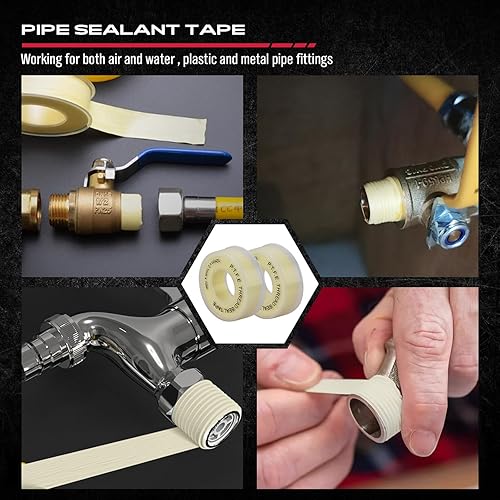 Miniatura 5 de SEDY Juego de 14 llaves para tuercas acampanadas con cinta PTFE, llave de línea de freno métrica y SAE con desfase de 14"-78" & 9-21mm, juego de