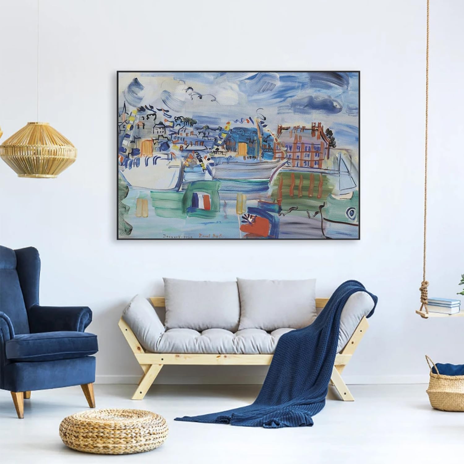 ラウル・デュフィ 人魚と帆船（海水浴） アートプリント ポスター 約10