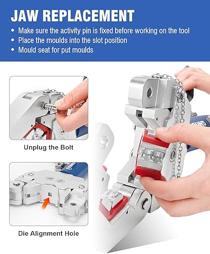 Miniatura 5 de Crimpadora de manguera hidráulica 71500 Hydra-Krimp Kit de aire acondicionado manual para manguera de aire acondicionado y accesorios Beadlock,