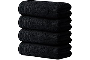Bath Towels in Sleek Black, Indulge in Comfort and Style