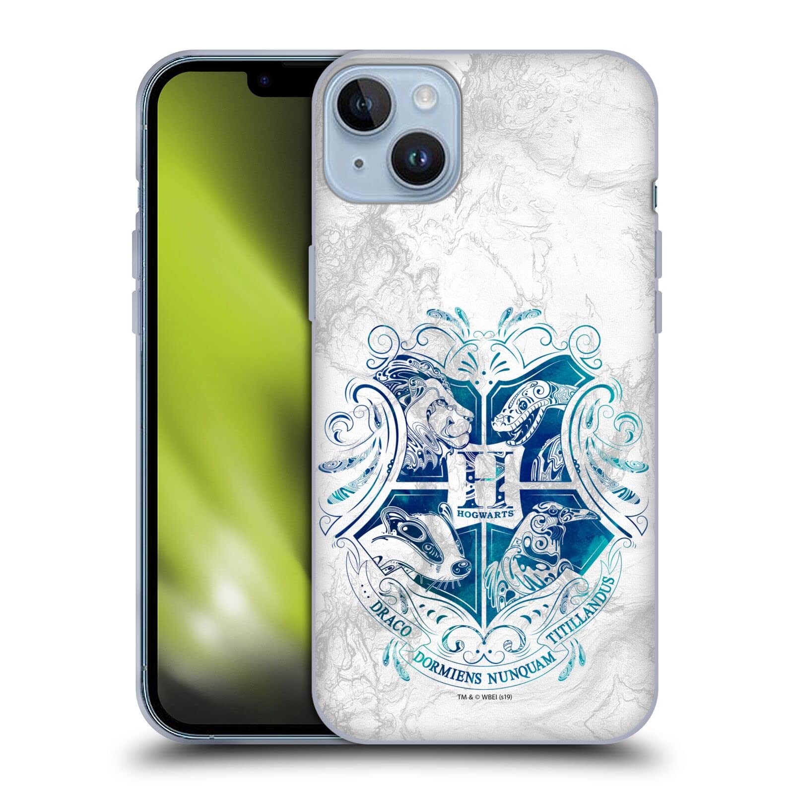 Head Case Designs Officially Licensed Harry Potter Hogwarts Aguamenti Deathly Hallows IX Soft Gel Case Compatible with Apple iPhone 14 Plus