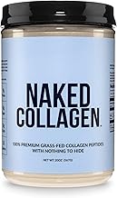 NAKED Collagen Peptides Protein Powder, 60 Servings, Pasture-Raised, Unflavored Grass-Fed Hydrolyzed Collagen Supplement, NSF Certified, Paleo Friendly, Non-GMO, Keto, Gluten Free, 20oz