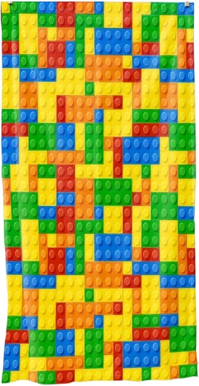 1pc Colorful Blocks Pattern Beach Towel Soft, Ultra-Absorbent Microfiber, Lightweight, Perfect for Parties, Camping(100X200CM-39X78in)