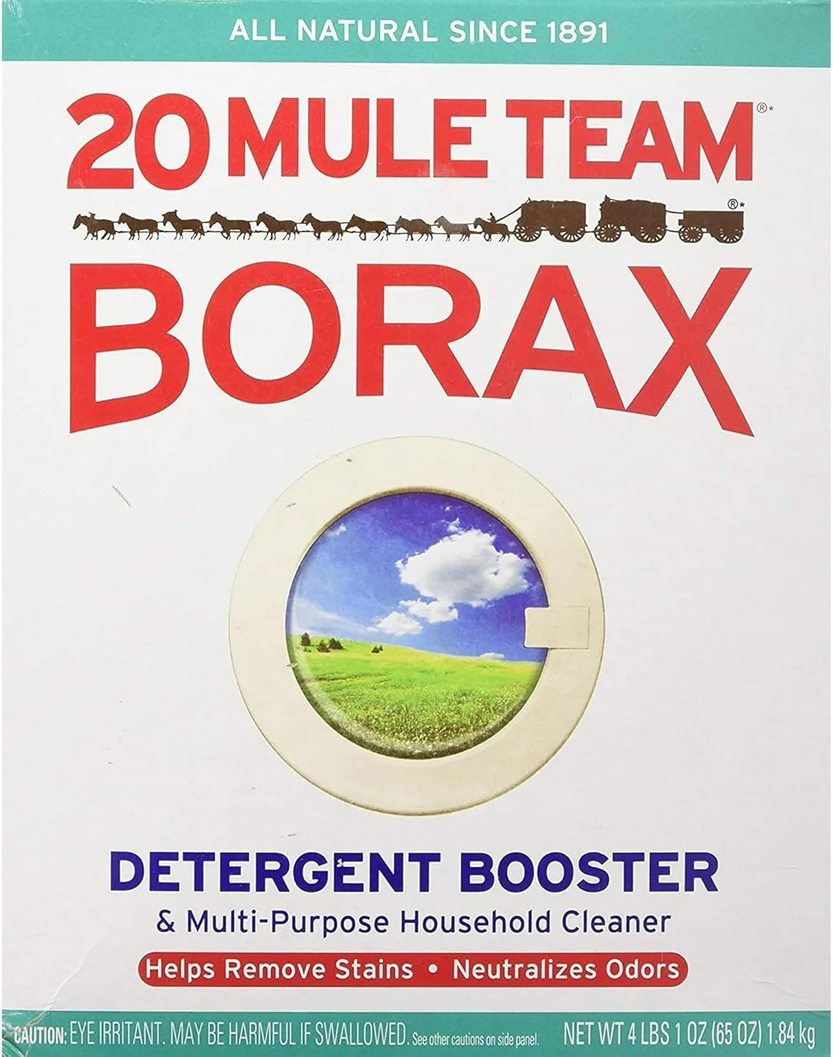 20 Mule Team All Natural Borax Detergent Booster & Multi-Purpose Household Cleaner, 65 Ounce(3 Pack)