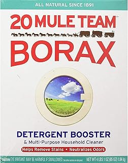 20 Mule Team All Natural Borax Detergent Booster & Multi-Purpose Household Cleaner, 65 Ounce(3 Pack)