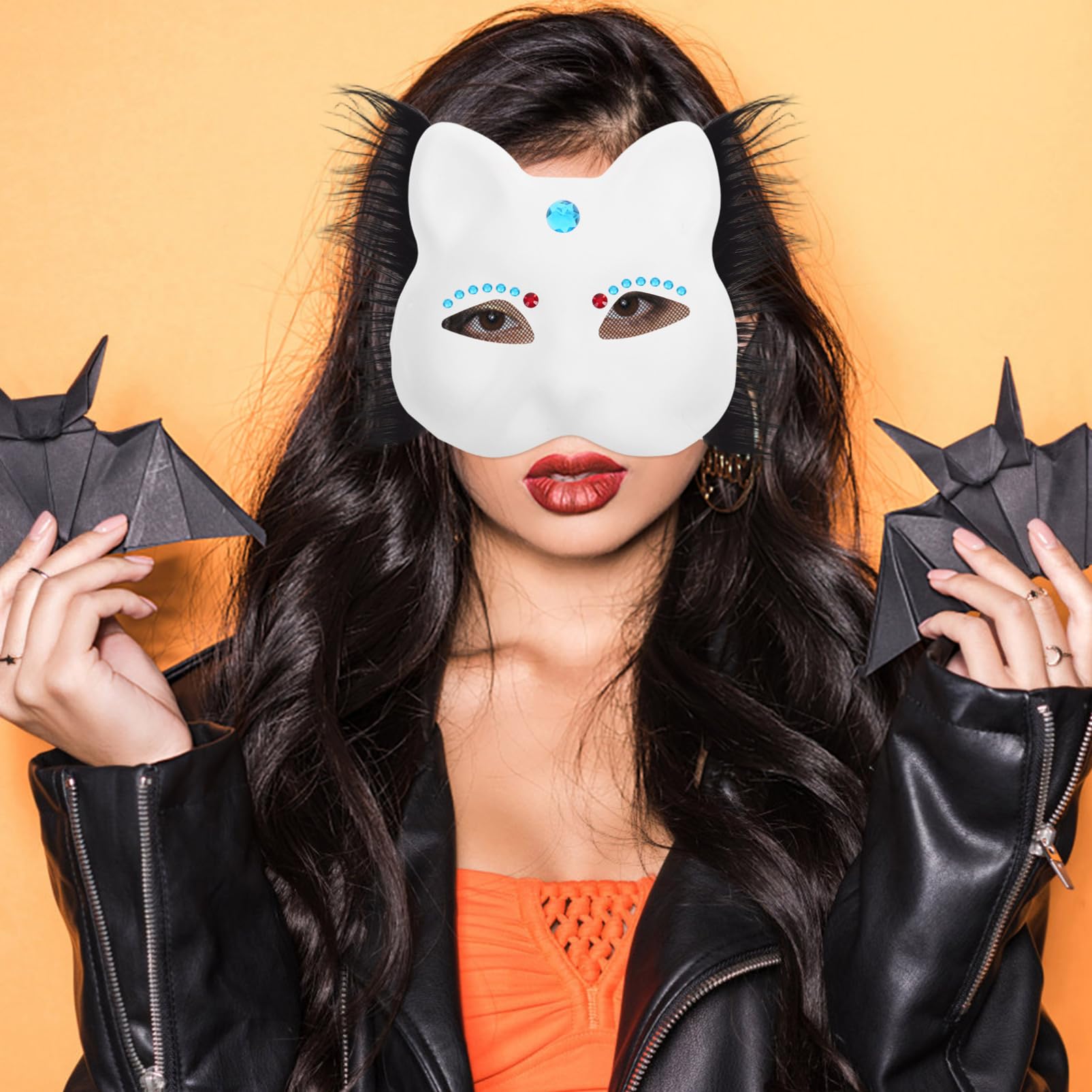 Maschere Animali Decorativi per Feste Maschera Cat Vuota per Diy Accessori per Cosplay e Balli Maschera Include Elementi Decorativi per Personalizzazione e Creatività Dei