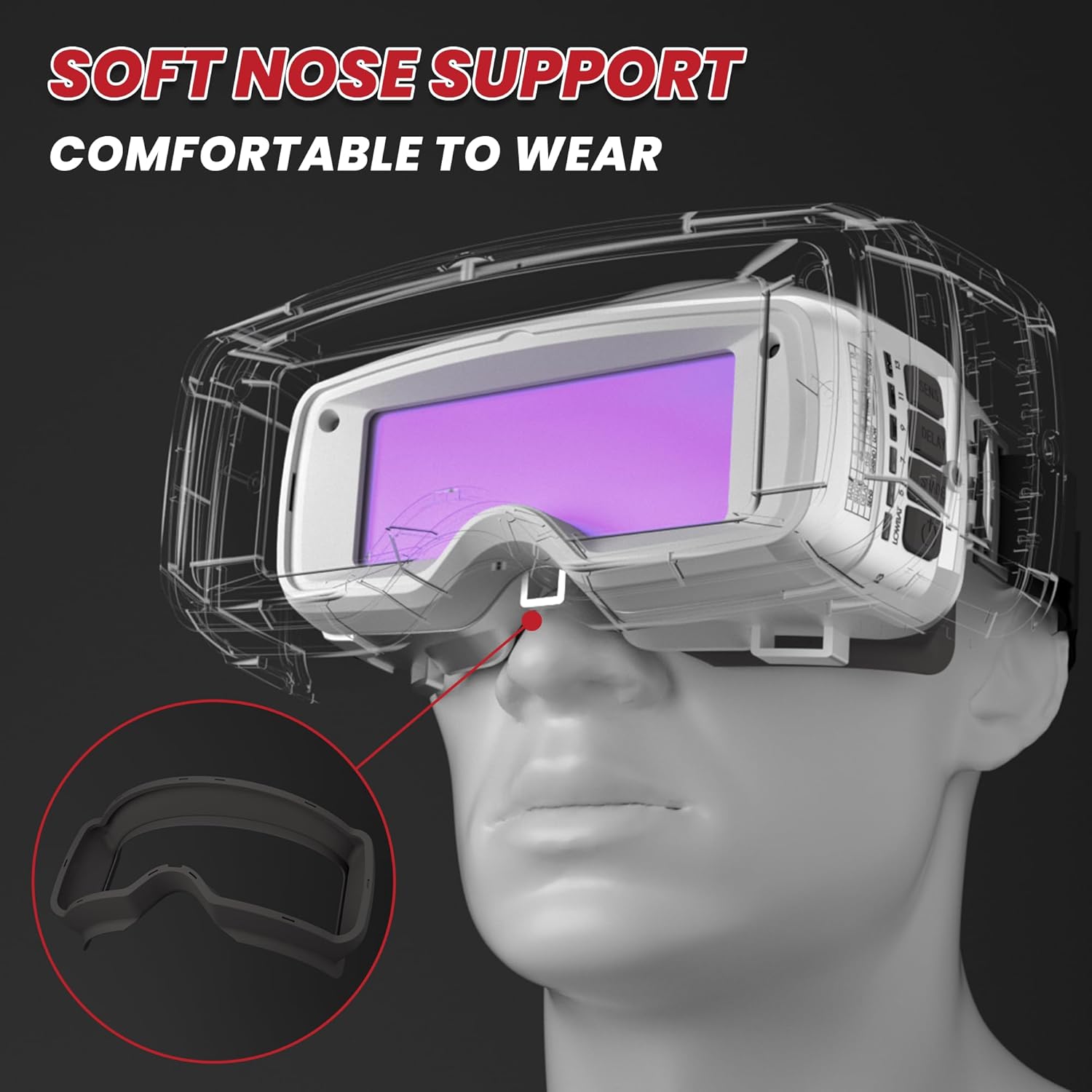GEOSTAR Digital Auto-Darkening Welding Goggle - True Color Professional Welding Glasses & Welding Helmet with Adjustable Shade 4/5-9/9-13, Welding Mask for TIG MIG ARC Plasma Cut