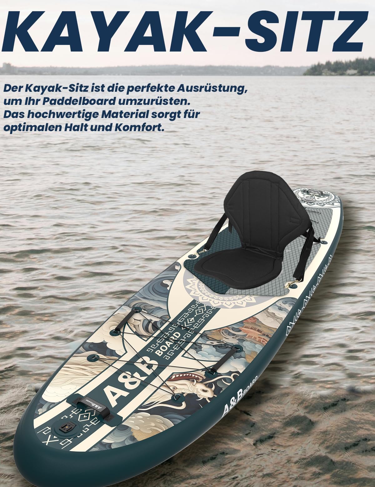 A&BBOARD SUP Gonfiabile Adulti con Tutti gli Accessori,335 cm Tavola da Stand up Paddle Board Gonfiabile per Tutti i Livelli di Abilità