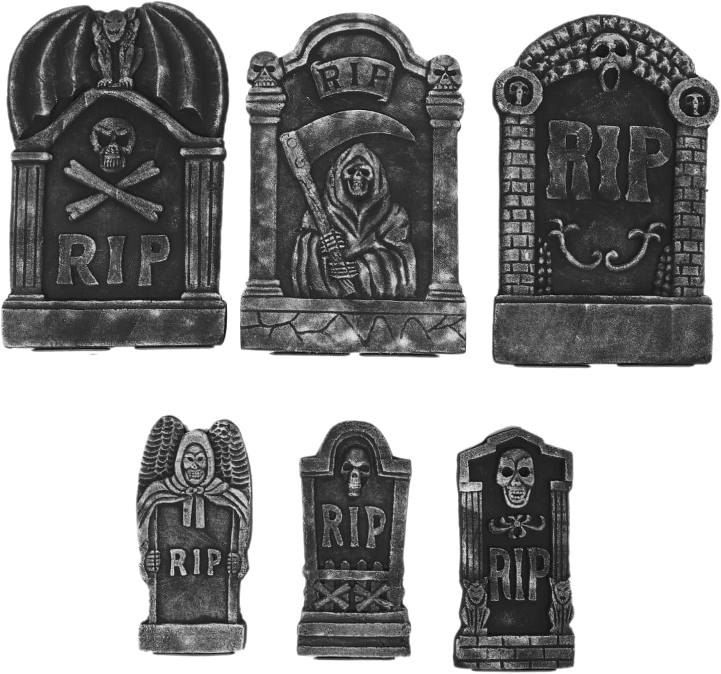 Graveyard Headstones 6pcs Halloween Tombstone Outdoor