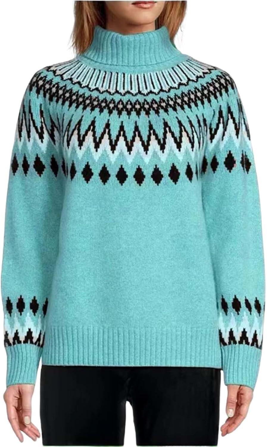 Sweater Womens Long Sleeve Round Neck Pullover Top Knitted Cozy Sweater Lightweight Cute Autumn and Winter