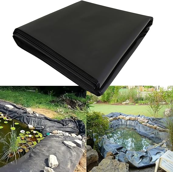 Image Rubber Ponds Liner 4m X 3m Impervious Foldable Reinforced Durable Landscape, Heavy Duty HDPE Plastic Pond Liner (Color : Black, Size : 9x20m) Image Rubber Ponds Liner 4m X 3m Impervious Foldable Reinforced Durable Landscape, Heavy Duty HDPE Plastic Pond Liner (Color : Black, Size : 9x20m)