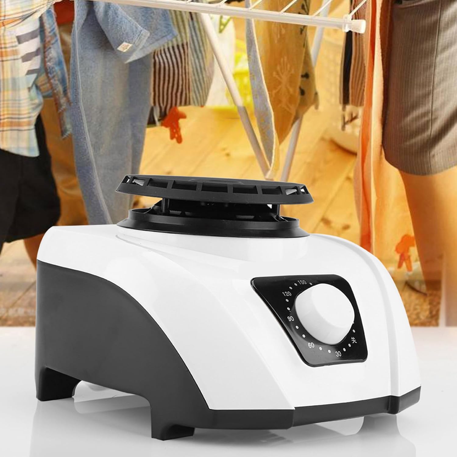 1200W Portable Clothes Dryer - Quiet Mini Electric Dryer with Warmer Function for Clothes, Shoes & Home Use