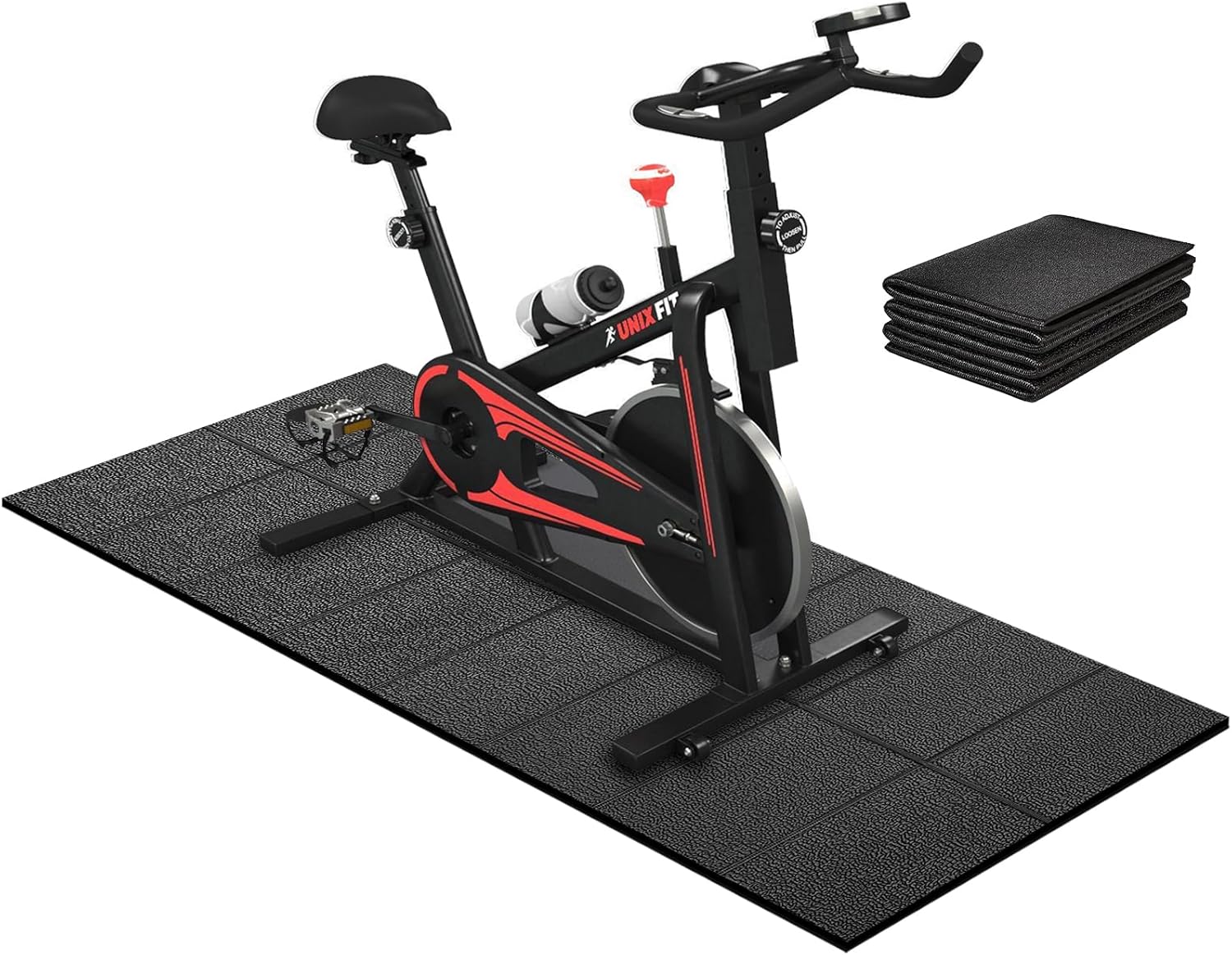 Treadmill Mat 63″x30″, WERCHO Foldable Walking Pad Mat for Carpet Hardwood Floors 6mm Heavy-Duty Exercise Equipment Mat for Treadmill,Spin Bike,Elliptical Trainer,Exercise Equipment