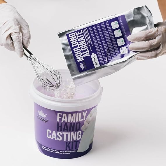 BWAY Alginate Moulding Compound - High Precision Alginate Impression Compound for Detailed Hand Prints and Casts Ideal for Creative and Professional Applications - 900g (2 × 450g)